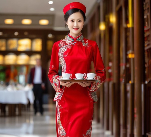 酒店服务员旗袍,文化与职业的双重身份 酒店服务员旗袍,文化与职业的双重身份